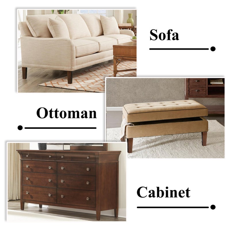 AORYVIC Wood Furniture Legs 8 inch Sofa Legs Set of 4 Square Replacement Legs Brown for MCM Ottoman Armchair Recliner Coffee Table Dresser - Image 4